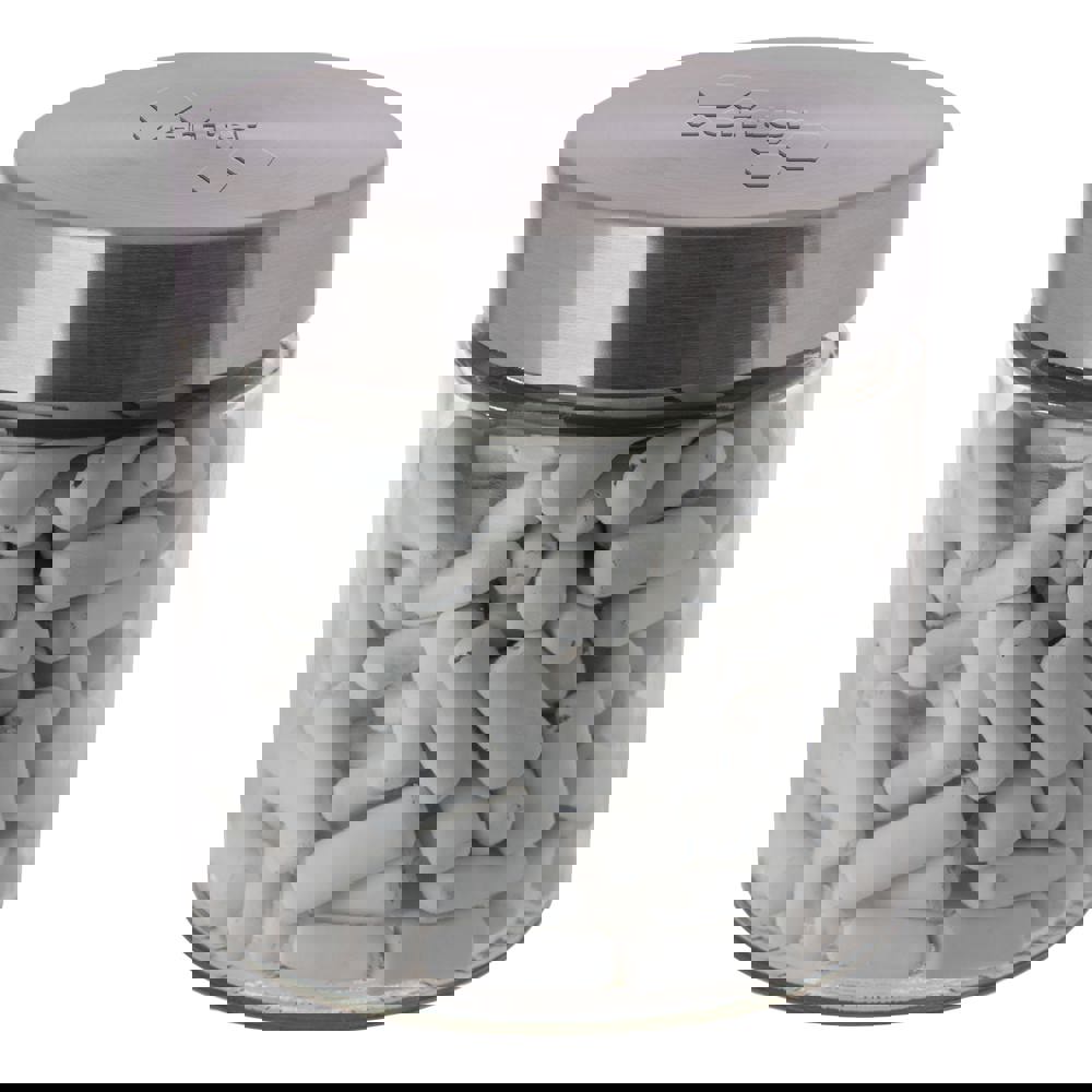 Glas 0,9 L mit Süßigkeiten, mit Prägung