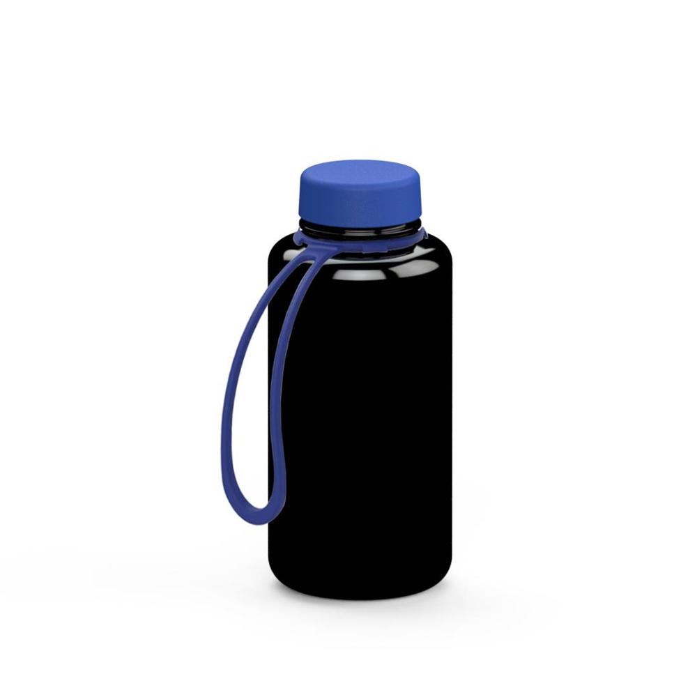 Trinkflasche "Refresh", 700 ml, inkl. Strap - Schwarz/Blau