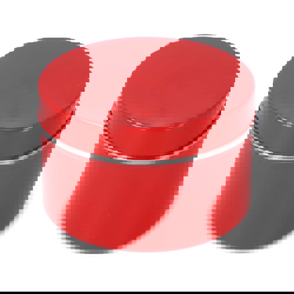 Kirtan-Duftkerze auf Pflanzenbasis in großer recycelter Dose - Rot