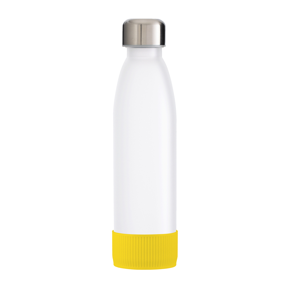 Trinkflasche GLASS - gelb, silber, weiß