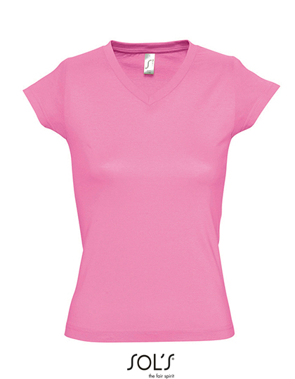 SOL´S - Women´s V-Neck-T-Shirt Moon - Orchid Pink
