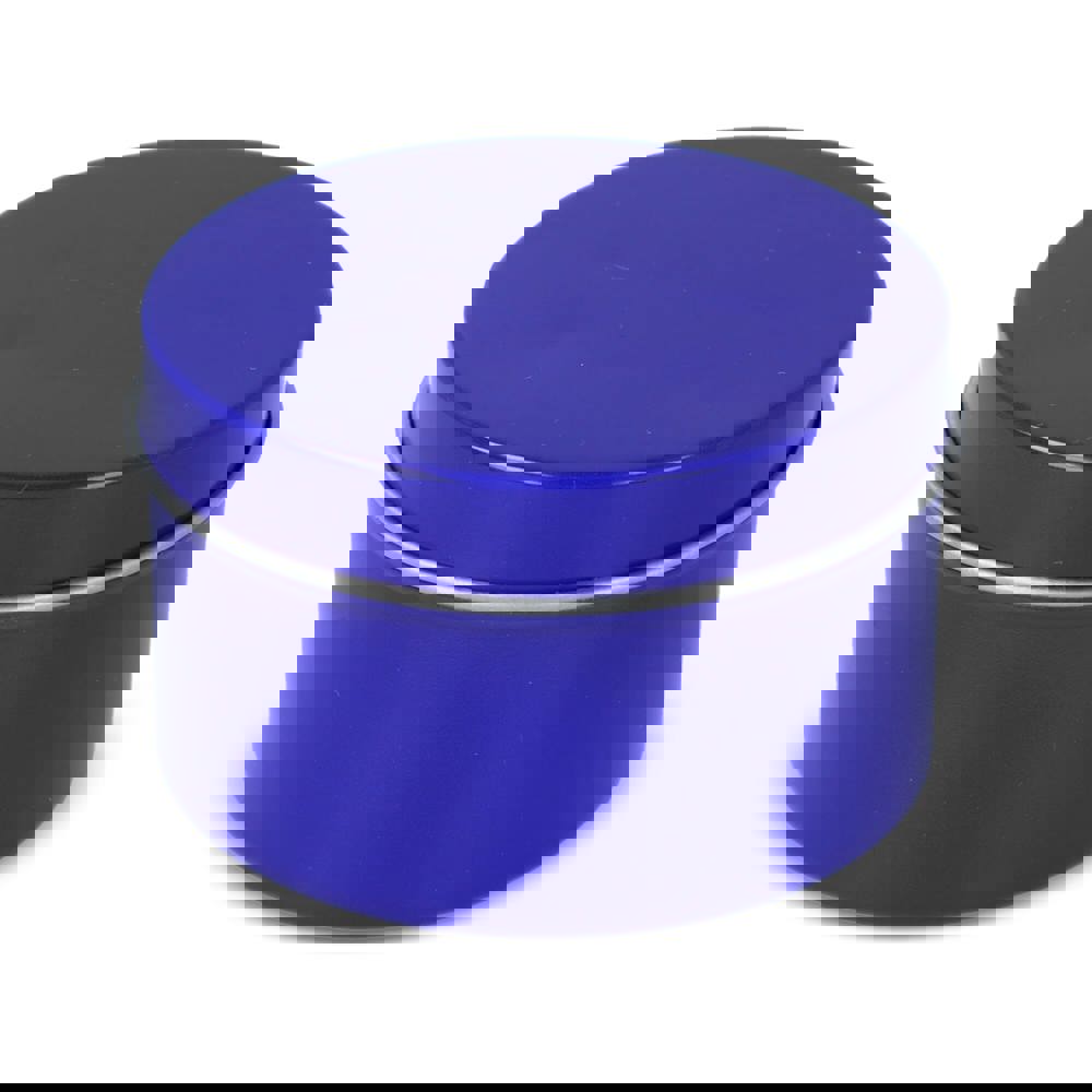 Kirtan-Duftkerze auf Pflanzenbasis in großer recycelter Dose - blau