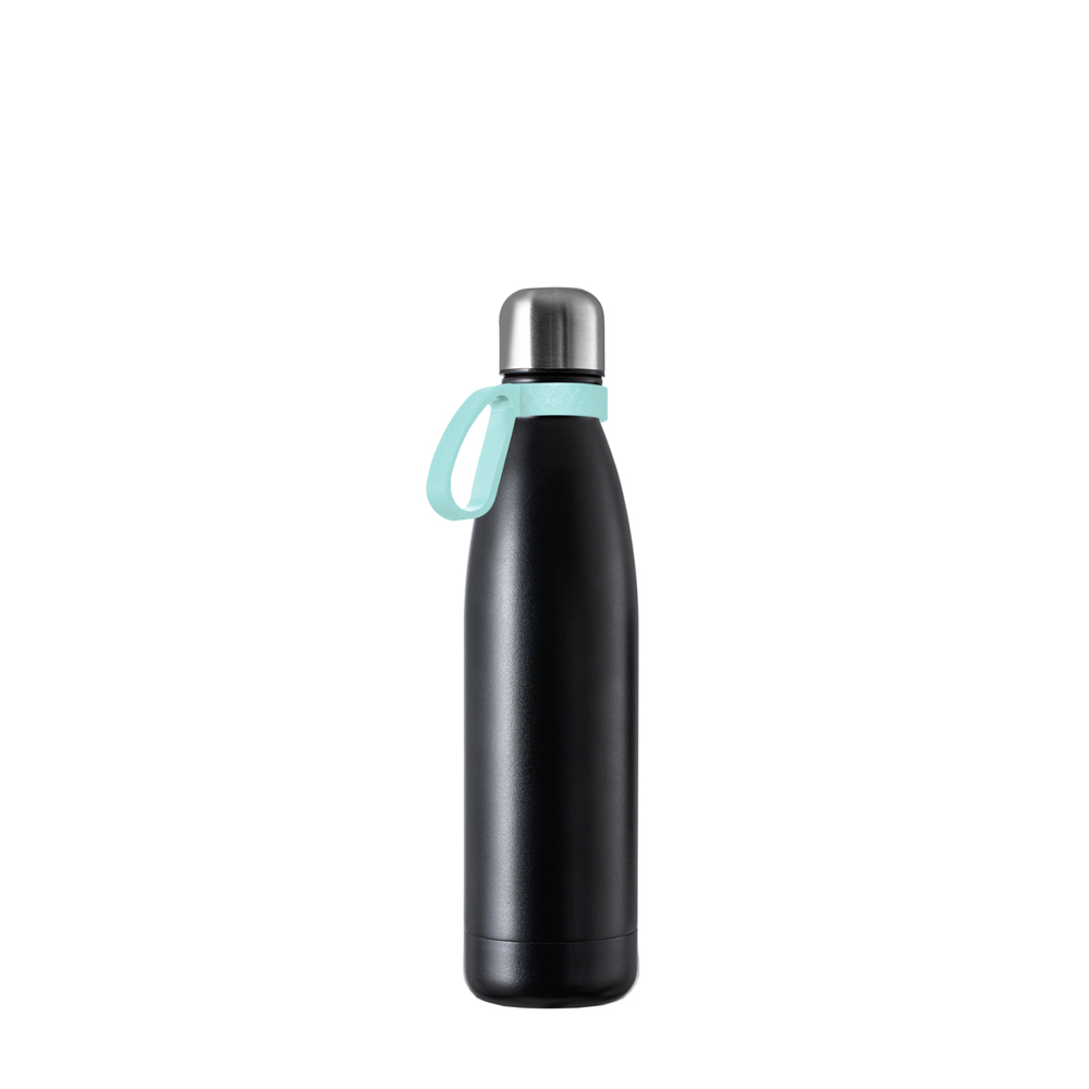 Thermotrinkflasche RETUMBLER-NIZZA - schwarz, silber, hellblau
