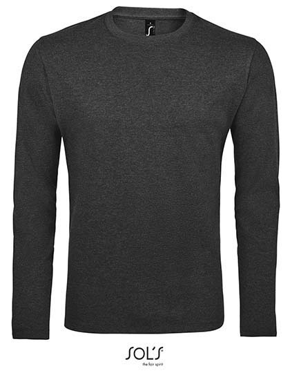 SOL´S - Men´s Long Sleeve T-Shirt Imperial - Charcoal Melange