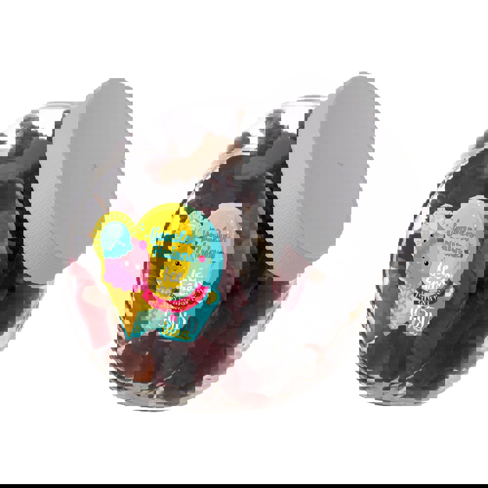 Medium Glas 0,9 Liter gefüllt mit Süßigkeiten