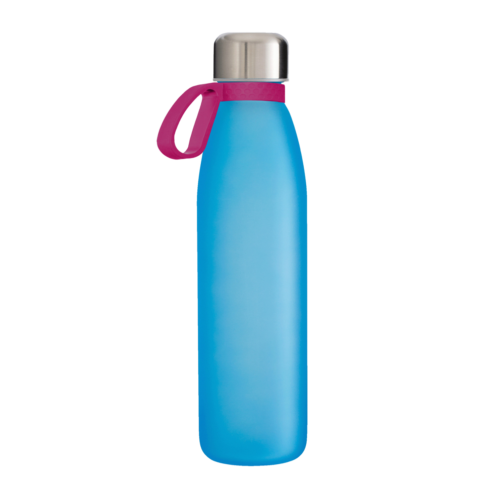 Trinkflasche GLASS - magenta, silber, cyan