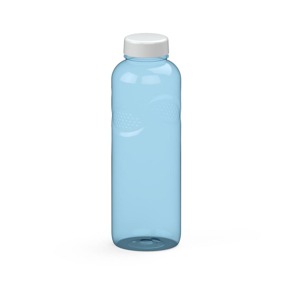 Trinkflasche Carve "Refresh", 1,0 l - transparent-blau/weiß