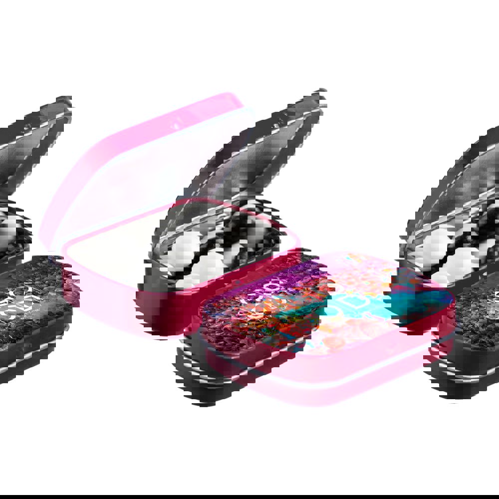 Mini Klappdeckeldose mit Süßigkeiten - weinrot