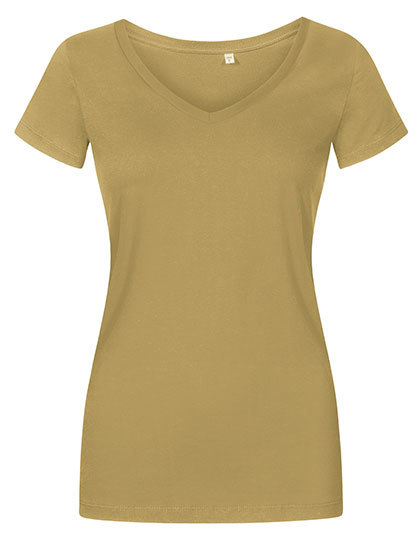 X.O by Promodoro - Women´s V-Neck T-Shirt - olive