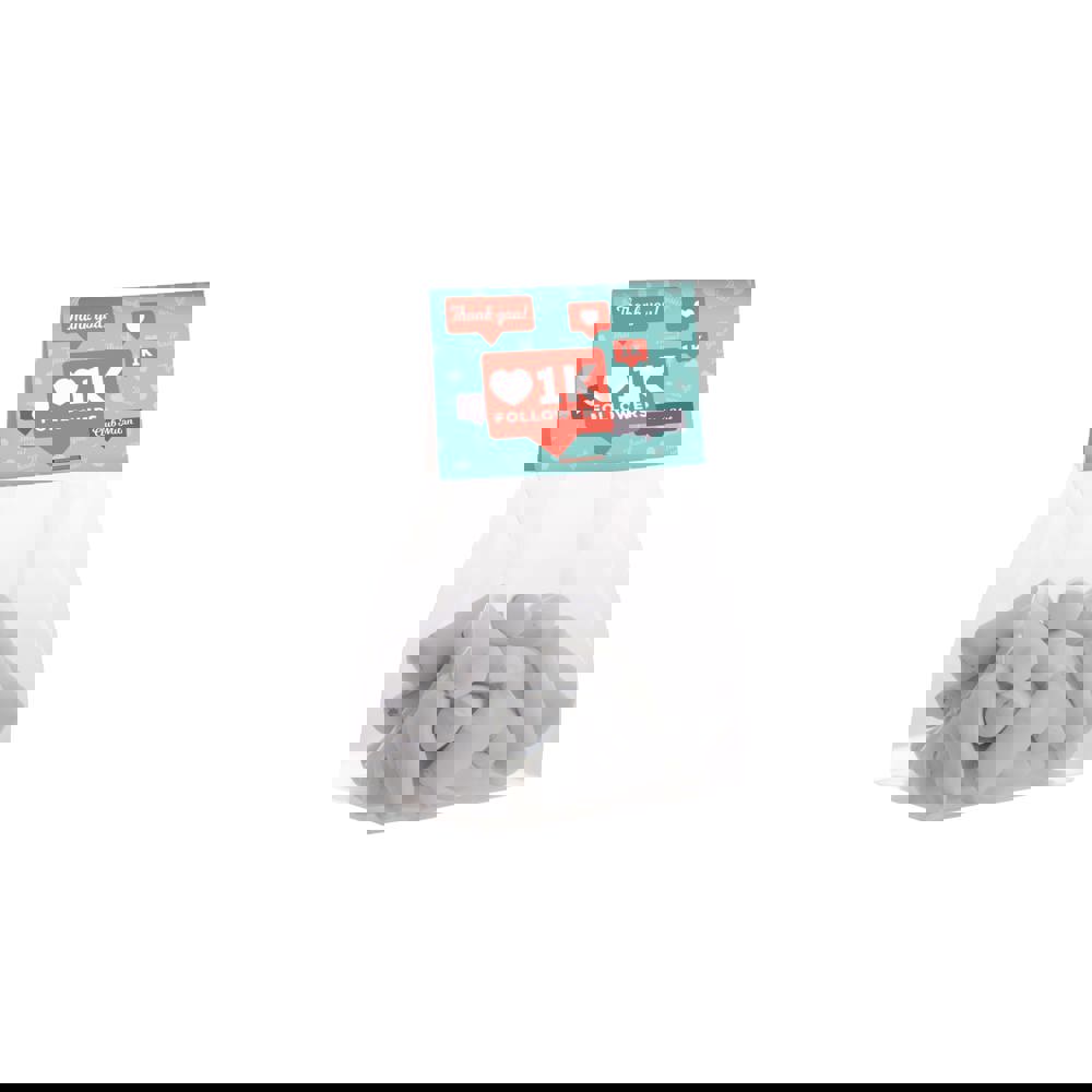 Blockbeutel mit Topkarte und 50 Gramm Süßigkeiten