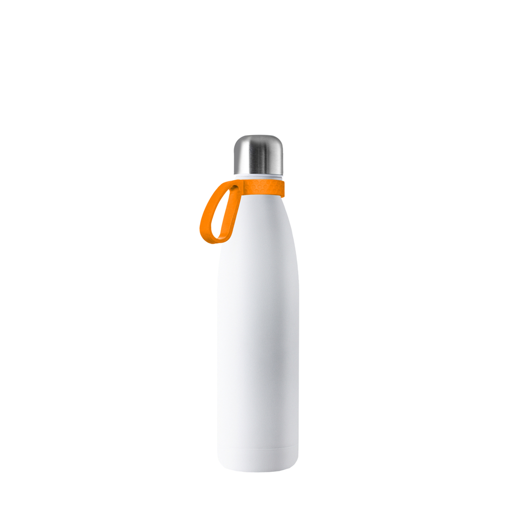 Thermotrinkflasche RETUMBLER-NIZZA - silber, weiß, orange