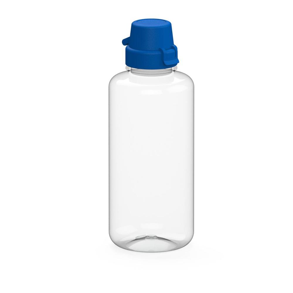 Trinkflasche "School", 1,0 l - Transparent/Blau