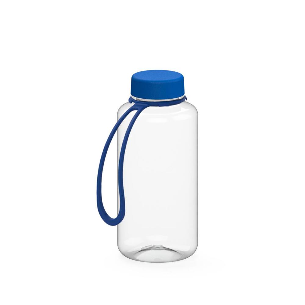 Trinkflasche "Refresh", 700 ml, inkl. Strap - Transparent/Blau