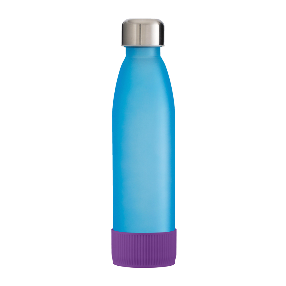 Trinkflasche GLASS - lila, silber, cyan