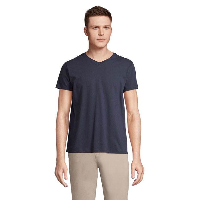 REGENT V - REGENT V V-NECK T-SHIRT - French Navy