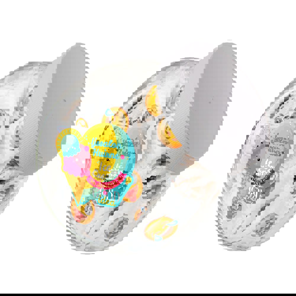Medium Glas 0,9 Liter gefüllt mit Süßigkeiten - Weiß