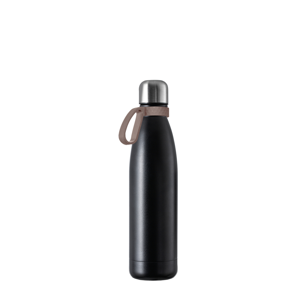 Thermotrinkflasche RETUMBLER-NIZZA - schwarz, silber, braun