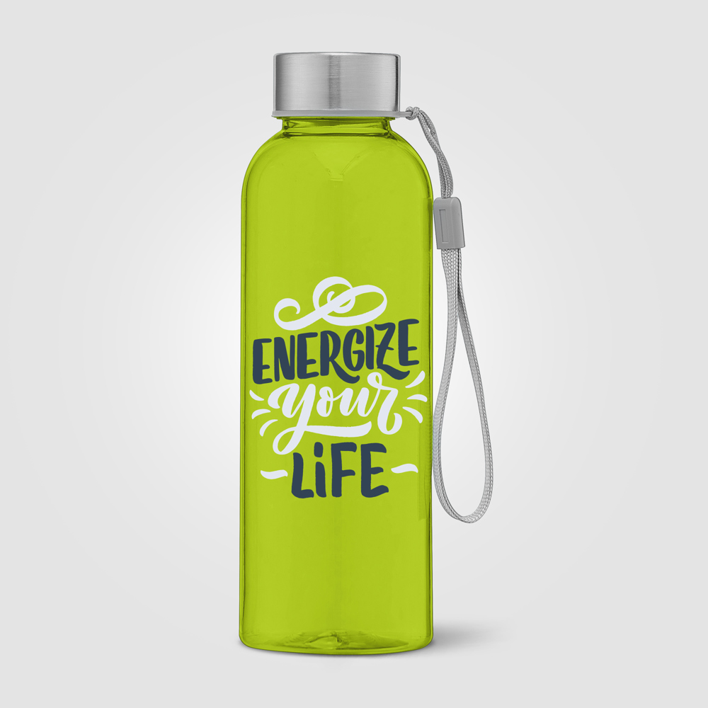 Skye - 500 ml rPET Trinkflasche mit Handschlaufe - Limettengrün (#C0DF16)