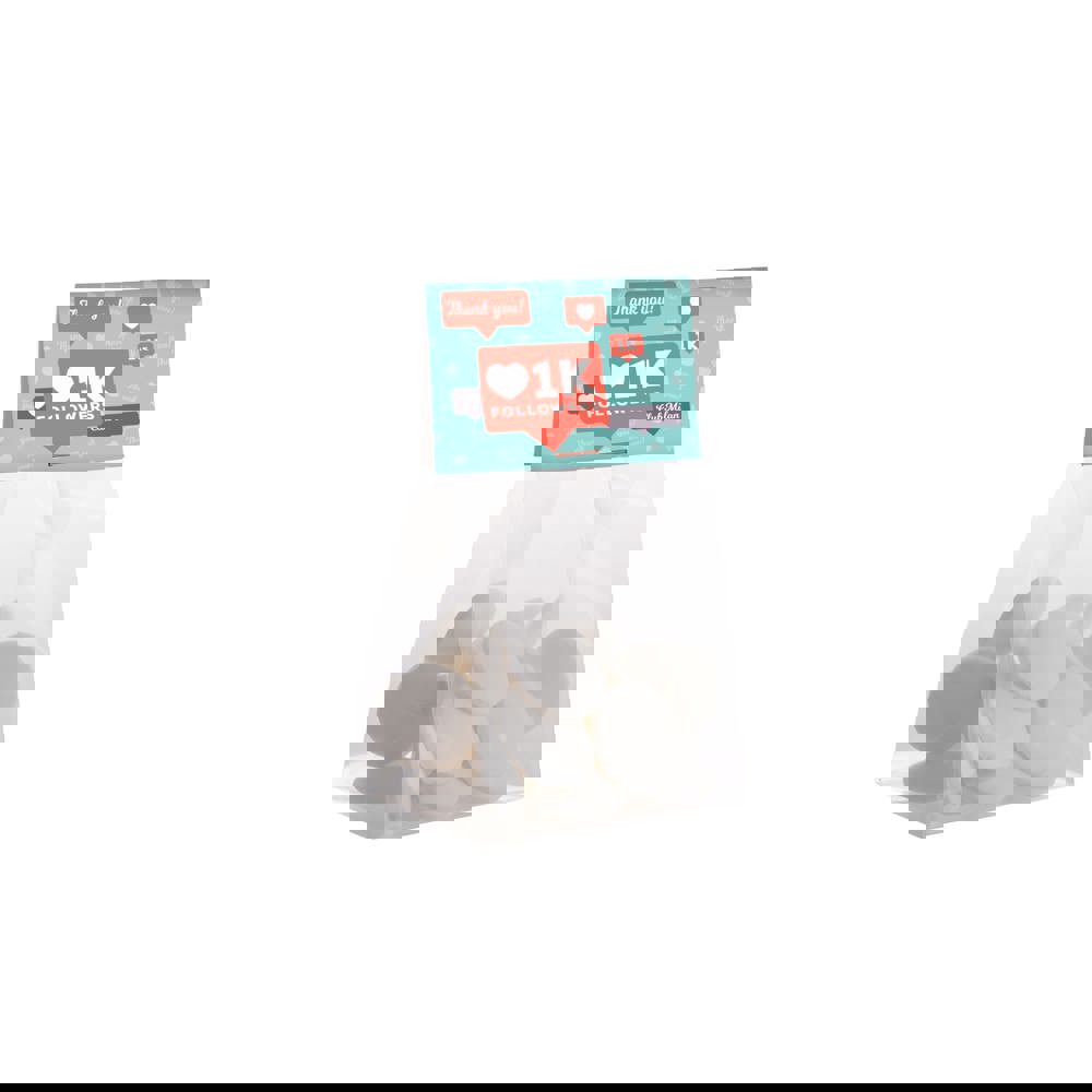 Blockbeutel mit Topkarte und 50 Gramm Süßigkeiten