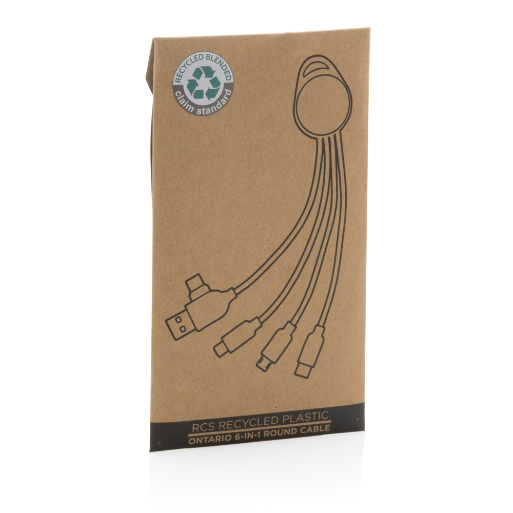 rundes Ontario 6-in-1 Kabel aus RCS recyceltem Kunststoff