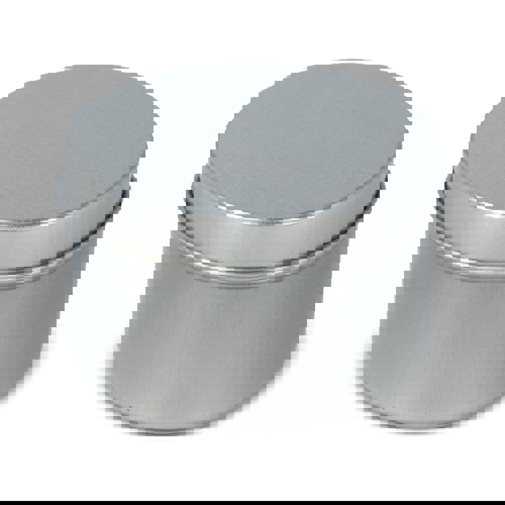 Kirtan-Duftkerze auf Pflanzenbasis in großer recycelter Dose - silber