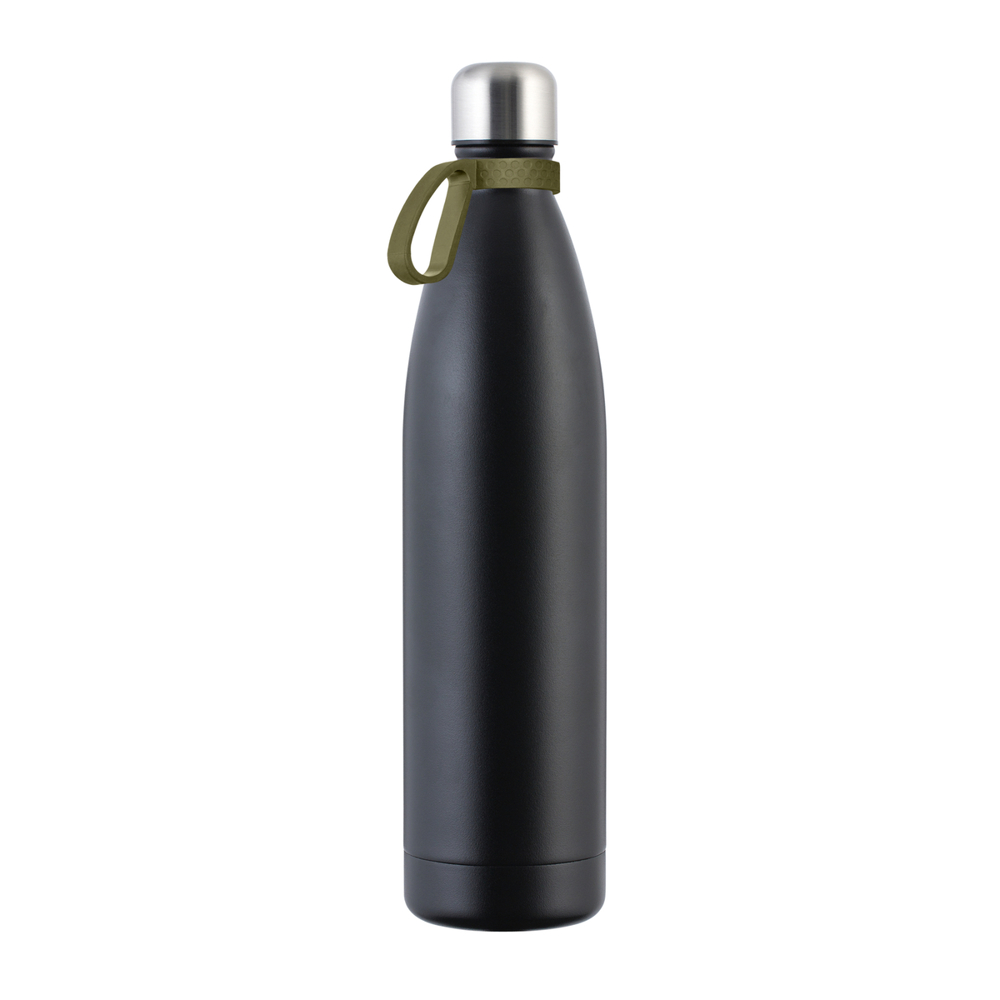 Thermotrinkflasche RETUMBLER-NIZZA XXL - olivgrün, schwarz, silber