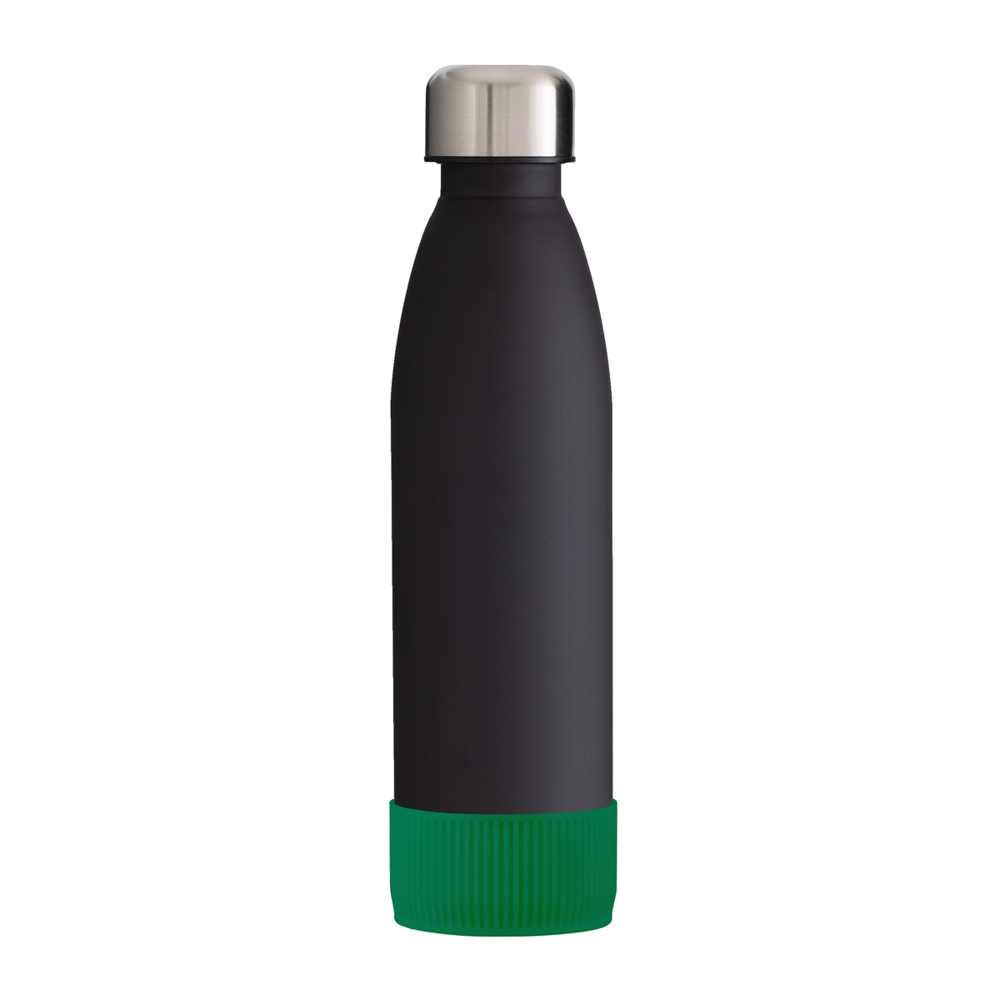 Trinkflasche GLASS - grün, schwarz
