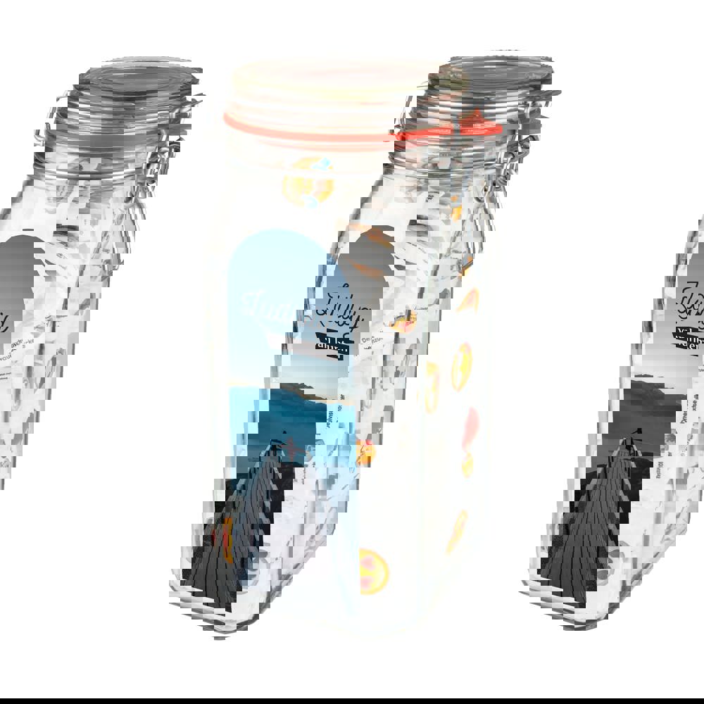 Großes Weckglas 1,5 L mit Süßigkeiten - Transparant