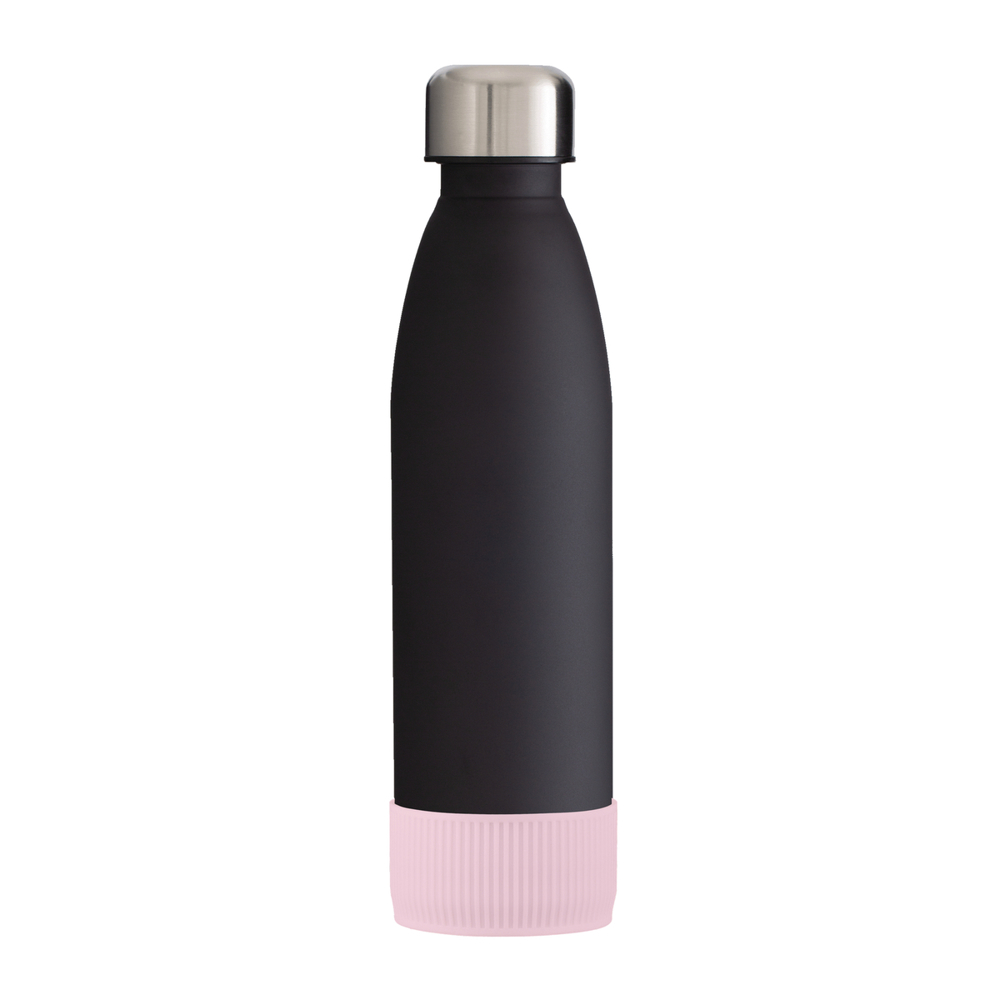 Trinkflasche GLASS - hellmagenta, rose, schwarz