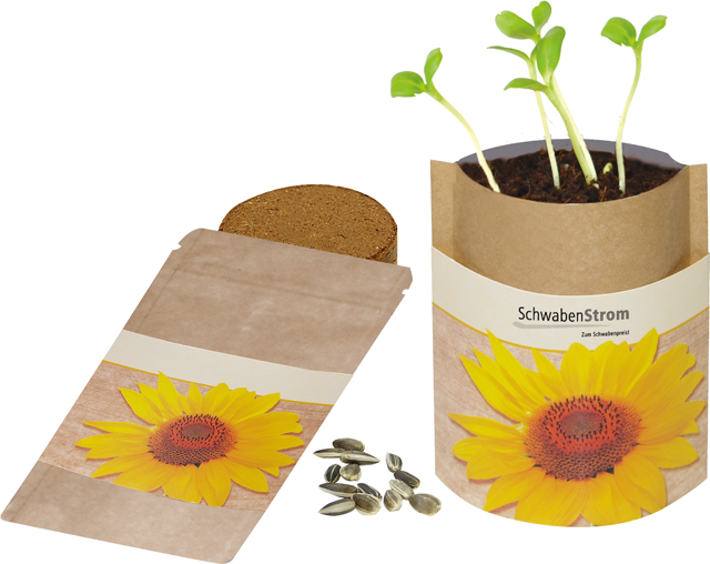 Natur-Bag Sonne, Zwergsonnenblume, inkl. Digitaldruck 1-4/0 c