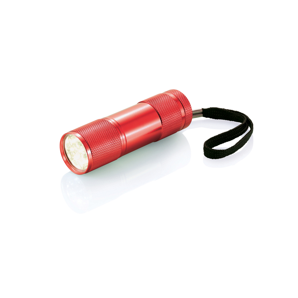 Quattro Aluminiumtaschenlampe - rot (± PMS 186)