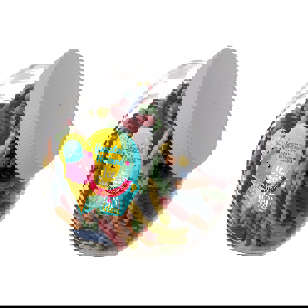 Medium Glas 0,9 Liter gefüllt mit Süßigkeiten