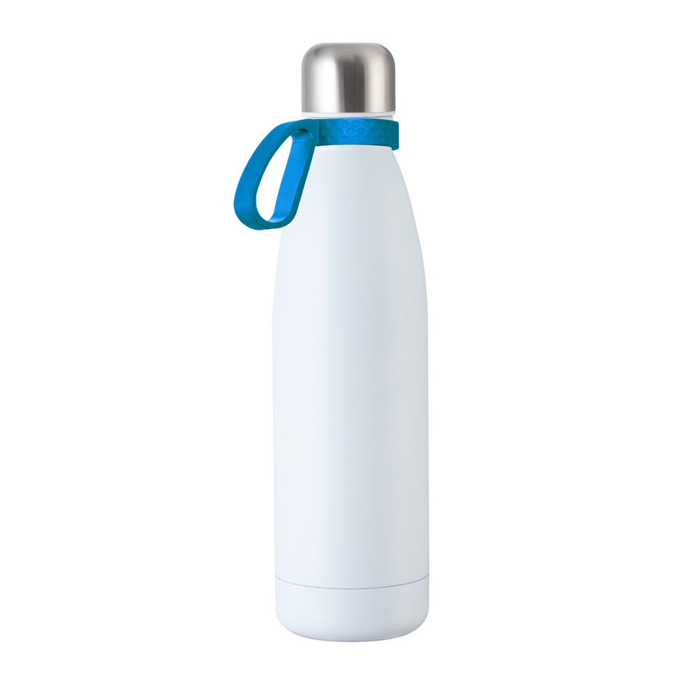 Trinkflasche RETUMBLER-myTOULON - cyan, weiß